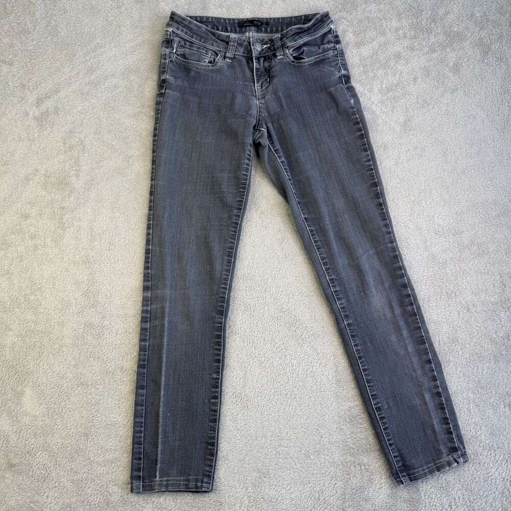 prAna Kayla Skinny Jeans Women 00/24 Gray Denim Streetwear 5-Pockets YKK Zip Fly